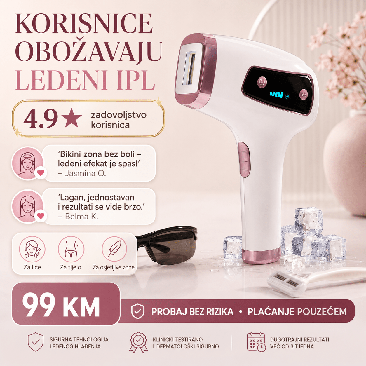Uređaj za Lasersku Epilaciju s Ledenim Učinkom – – – slika 4