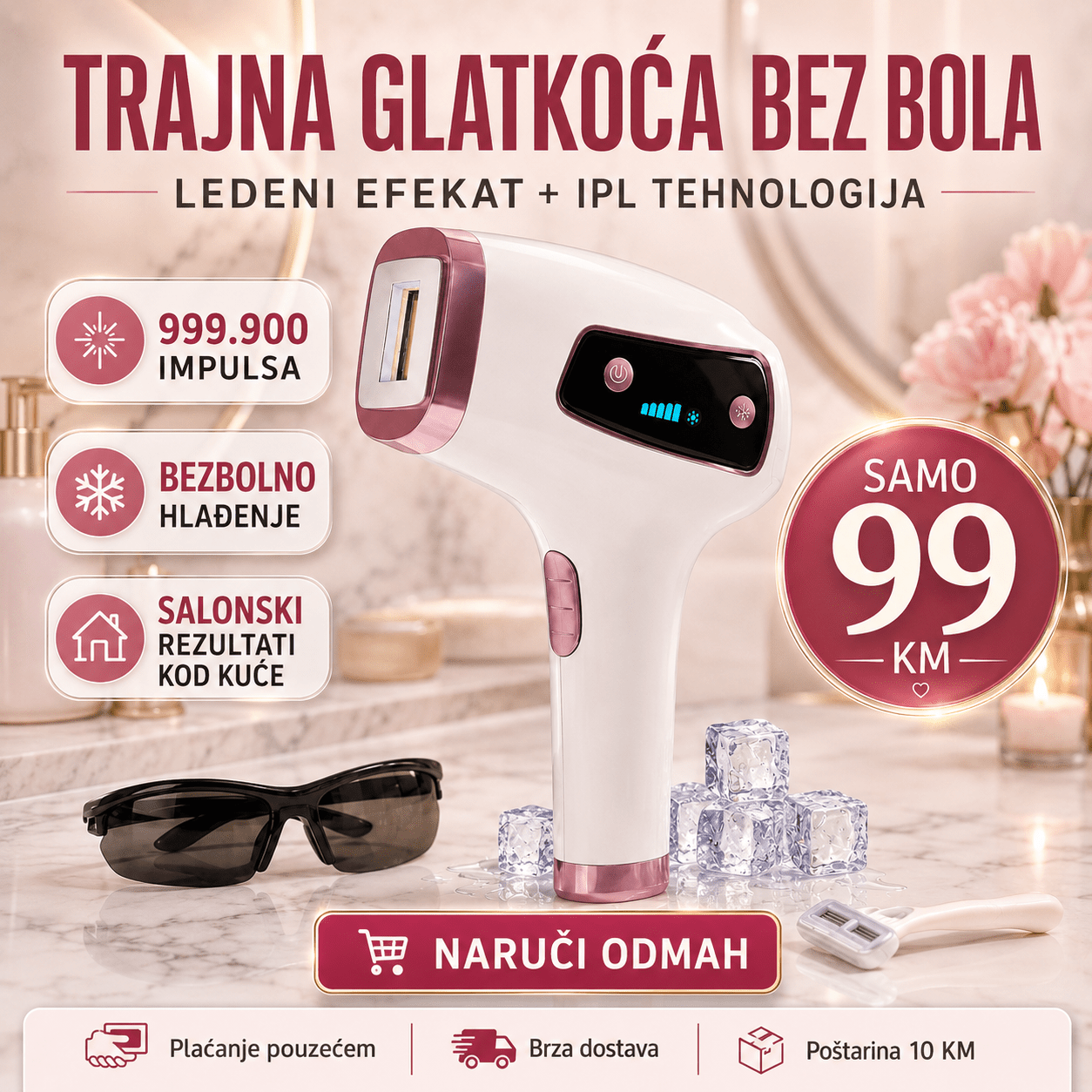 Uređaj za Lasersku Epilaciju s Ledenim Učinkom – – – slika 6