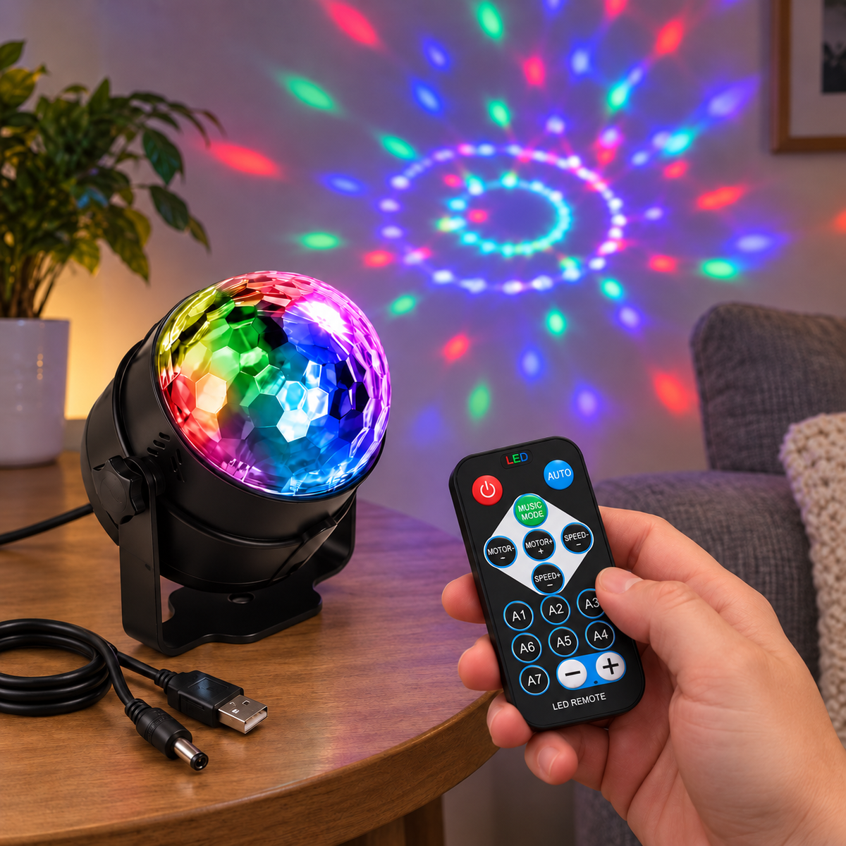 USB disco projektor s daljinskim upravljačem – USB disco projektori – – slika 3