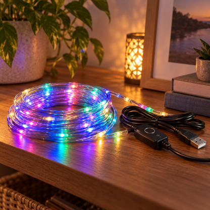 USB LED svjetlosno crijevo 10 m s muzičkim kontrolerom – USB LED svjetlosna crijeva 10 m – – slika 2