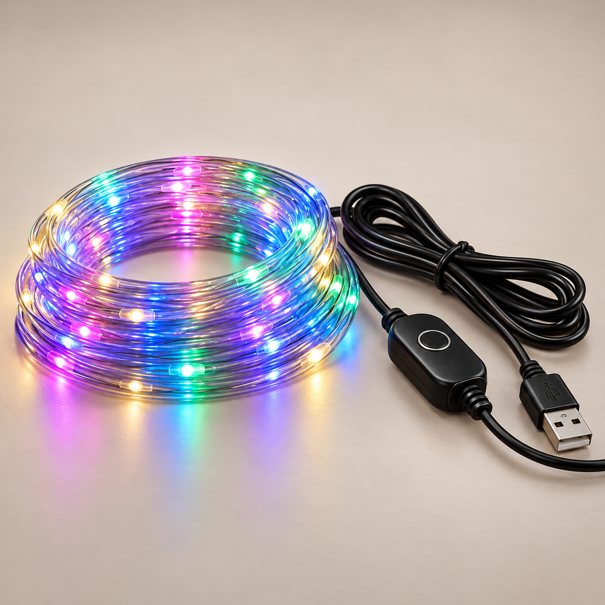 USB LED svjetlosno crijevo 10 m s muzičkim kontrolerom – USB LED svjetlosna crijeva 10 m – – slika 1