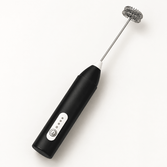 USB ručna mutilica za kafu s dvostrukom spiralom – crna – Ručne mutilice za kafu – – slika 1