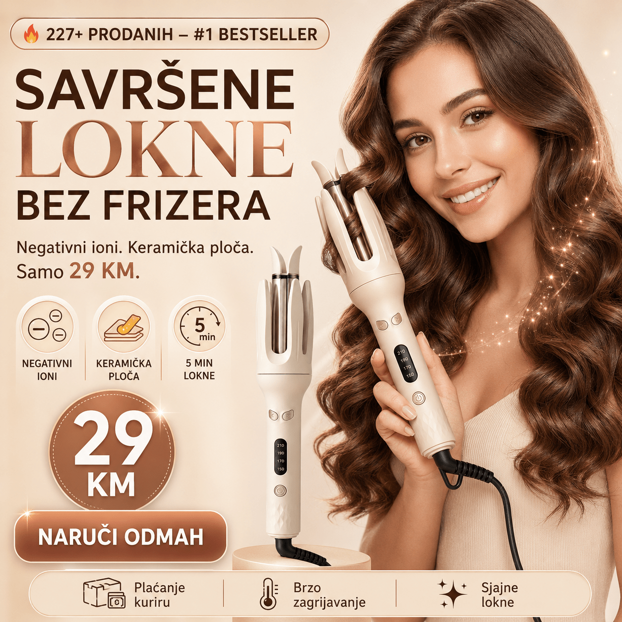 Uvijač za Kosu s Negativnim Ionima – – – slika 1