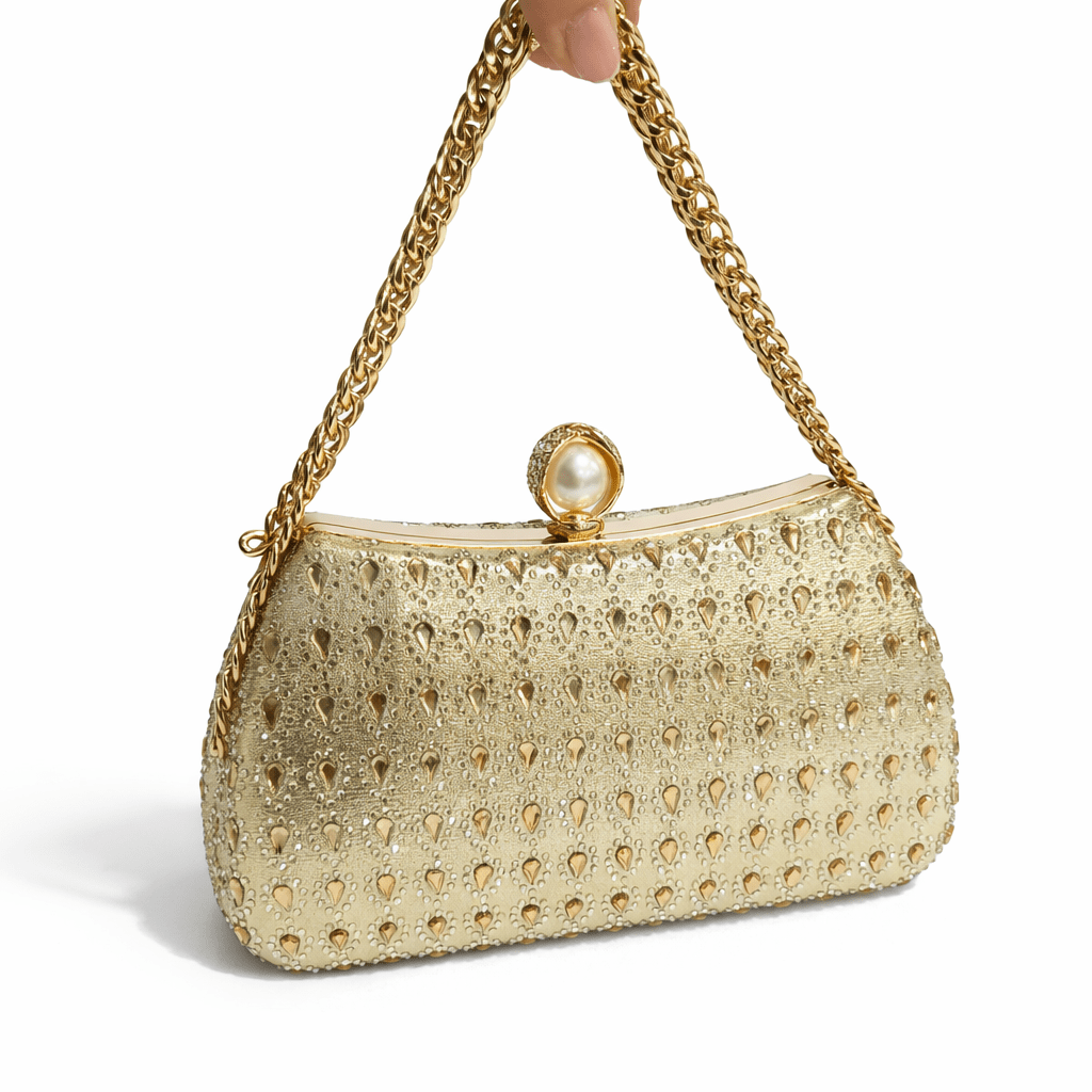 Večernja torbica s bisernom kopčom - SAMO KLIKNI