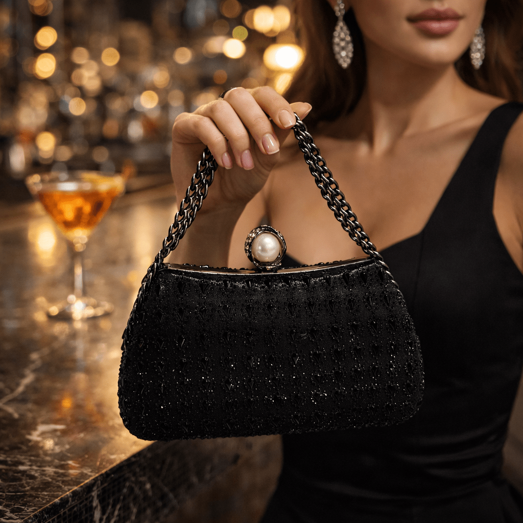 Večernja torbica s bisernom kopčom - SAMO KLIKNI