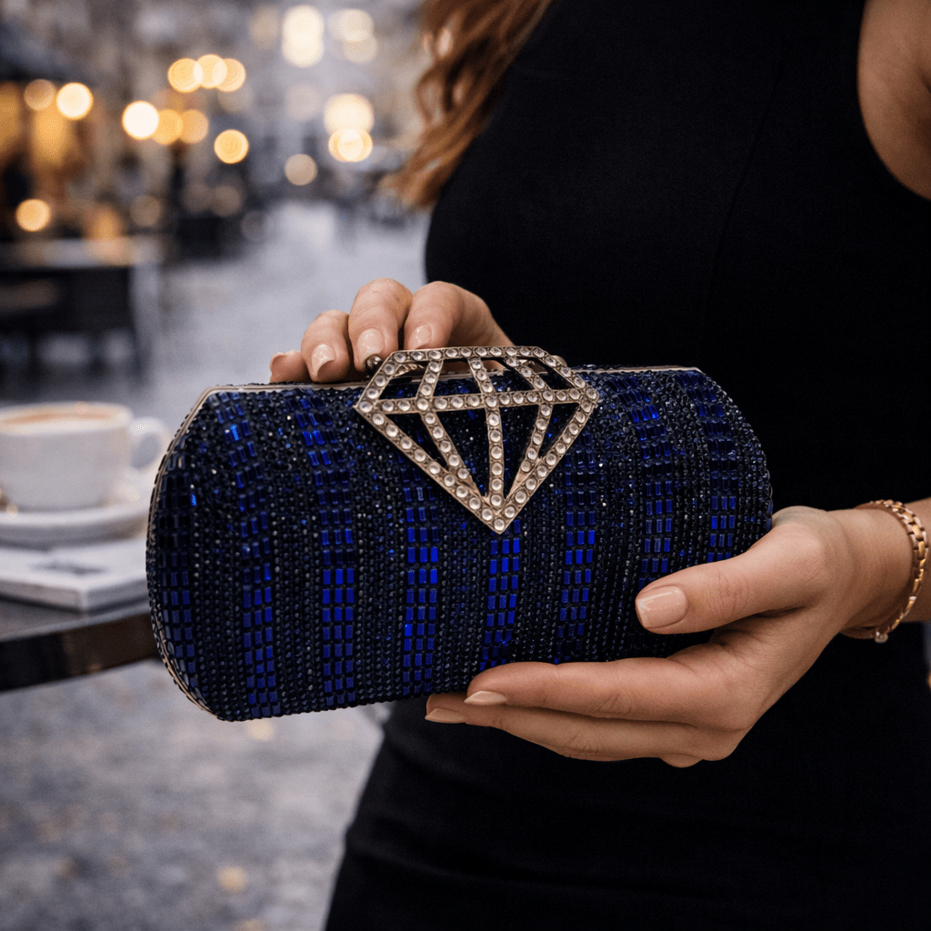 Večernja Torbica s Kristalnim Detaljima - SAMO KLIKNI