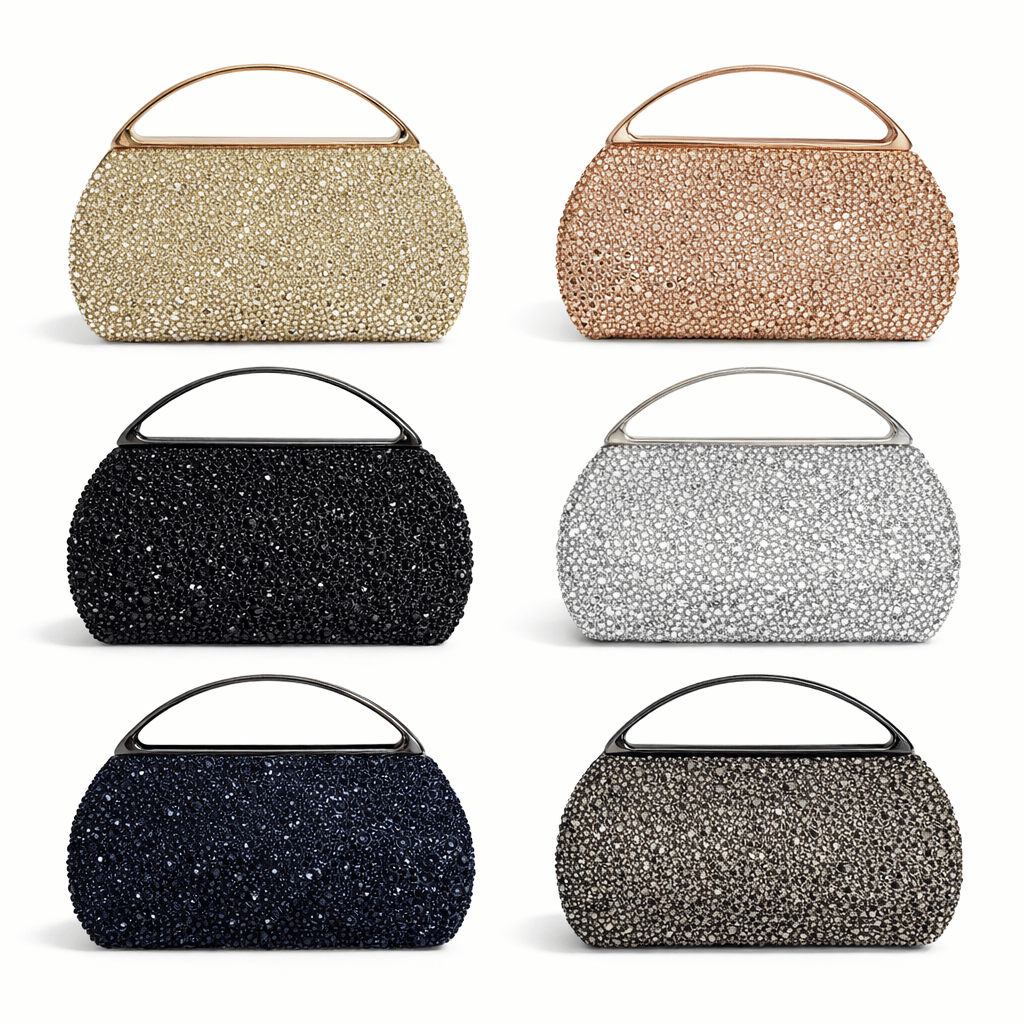 Večernja Torbica s Kristalnim Sjajem – – Crna – slika 2