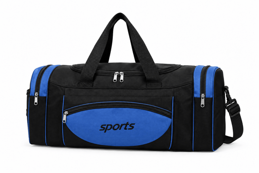 Velika sportska torba s ovalnim panelom – Sportske i putne torbe – 50 cm Crna – slika 1