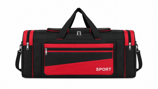 Velika sportska torba s pravokutnim panelom – Sportske i putne torbe – 50 cm Crna – slika 1