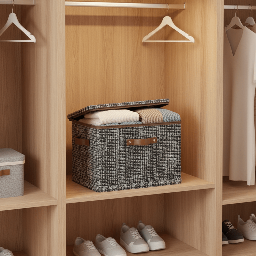 Veliki Sklopivi Spremnik za Odjeću i Stvari – Kućno skladištenje – Ekstra Velika Duboko Siva – slika 2