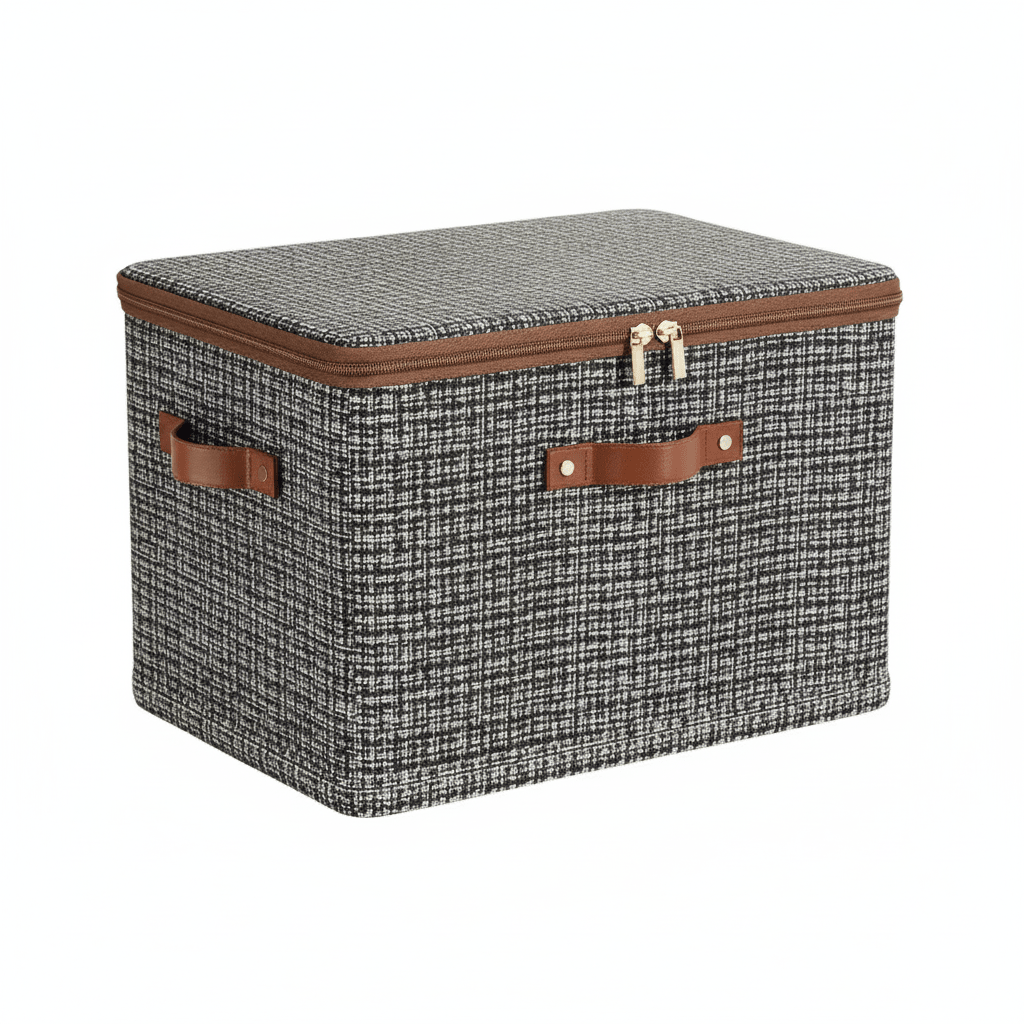 Veliki Sklopivi Spremnik za Odjeću i Stvari – Kućno skladištenje – Ekstra Velika Duboko Siva – slika 1