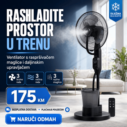Ventilator s Raspršivačem Maglice – – – slika 1
