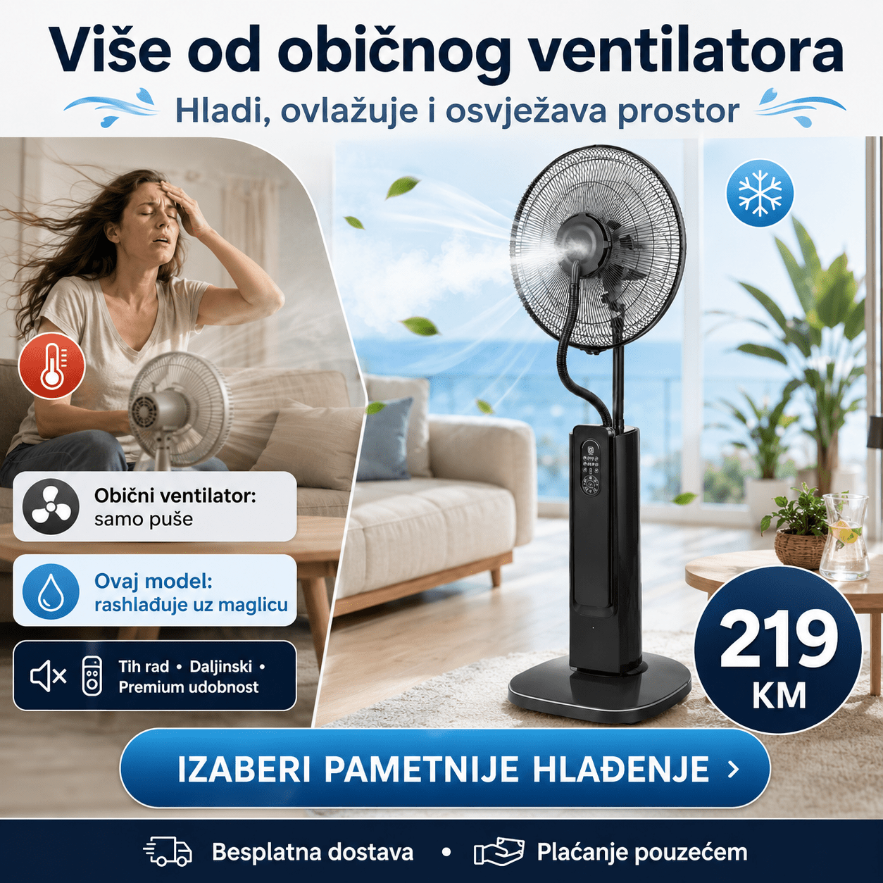 Ventilator s Raspršivačem Maglice – – – slika 3
