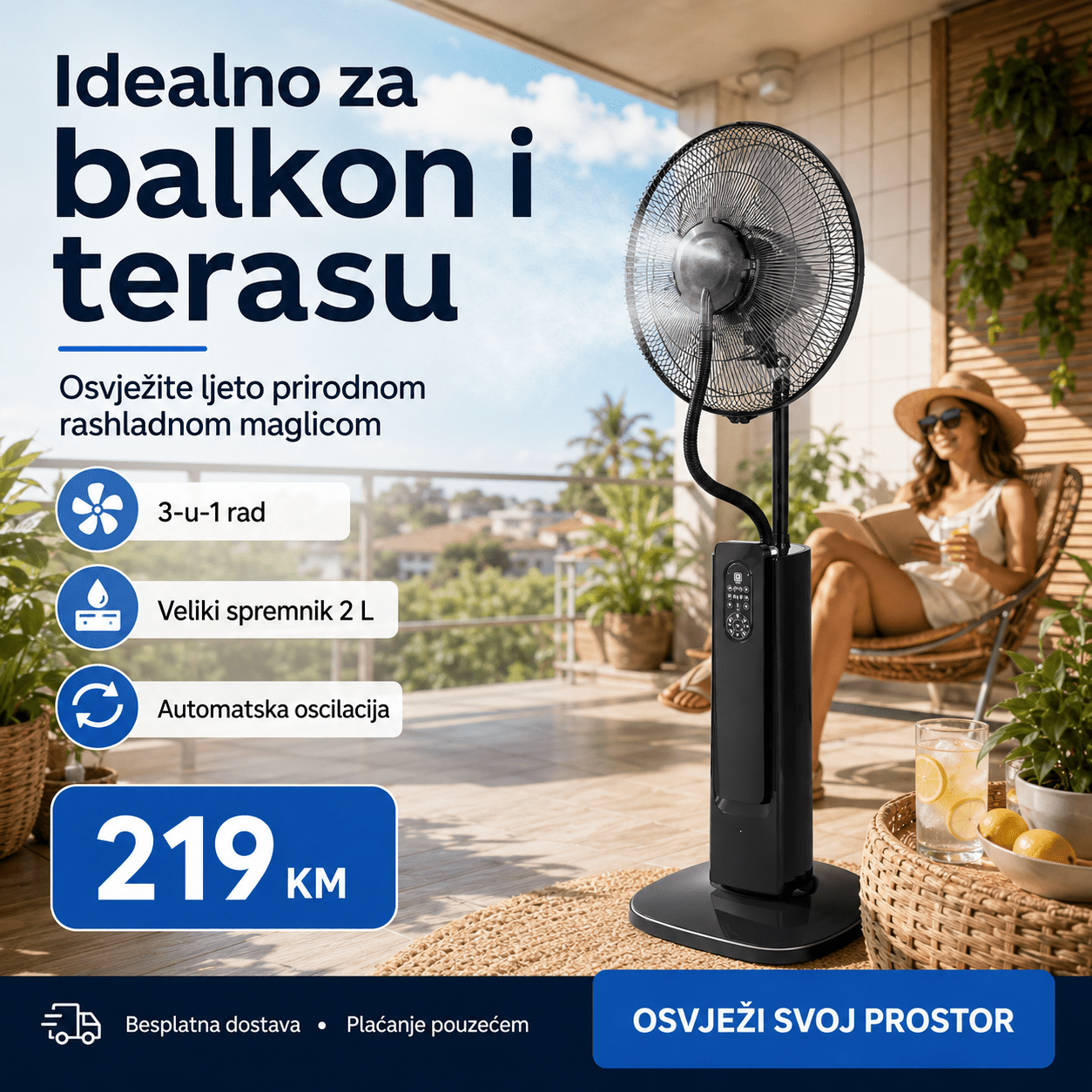 Ventilator s Raspršivačem Maglice – – – slika 5