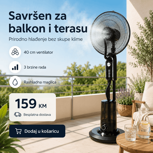Ventilator s Raspršivačem Maglice – – – slika 1