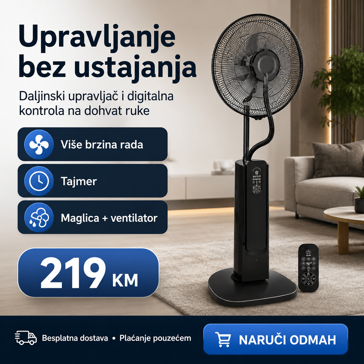Ventilator s Raspršivačem Maglice – – – slika 4