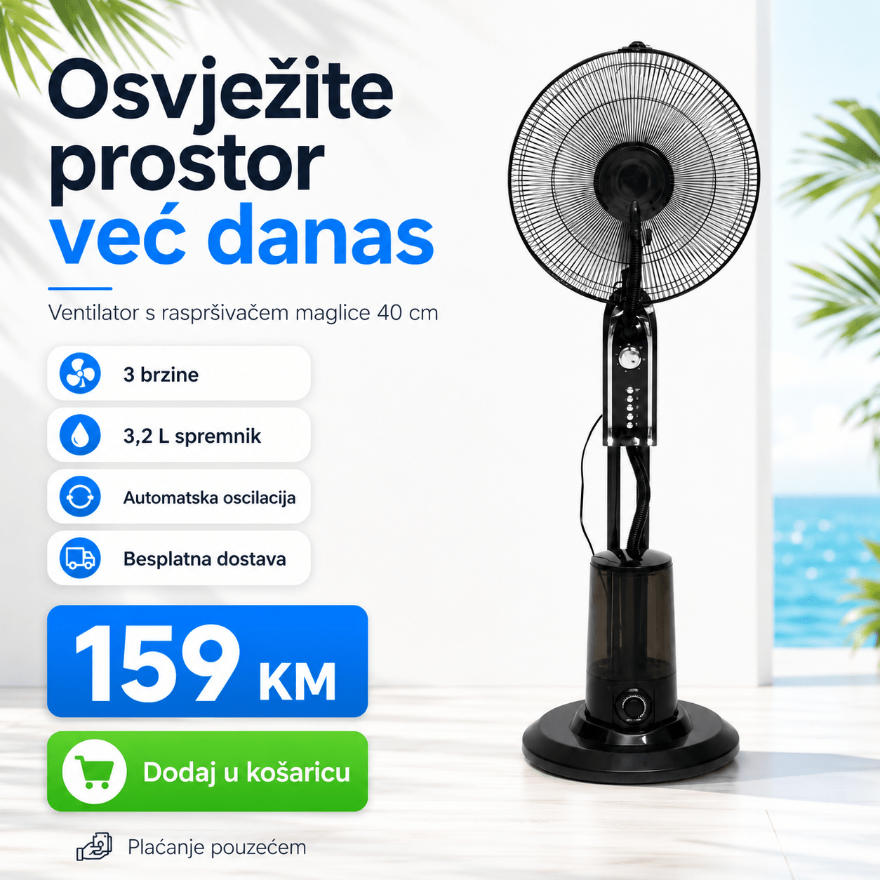 Ventilator s Raspršivačem Maglice – – – slika 6