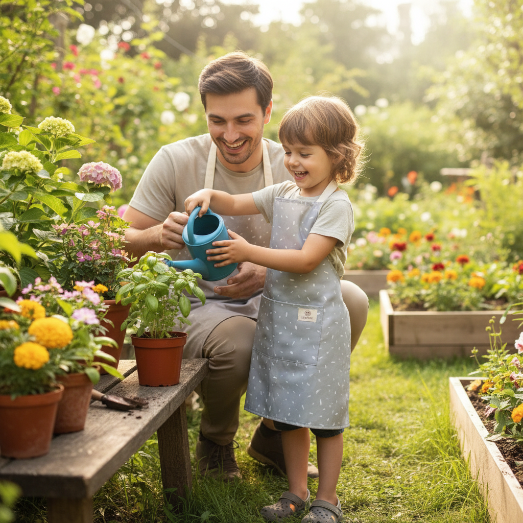 Vesele Dječje Kecelje s Točkicama | Vodootporne i Praktične – Dječja oprema – Univerzalna Siva – slika 6