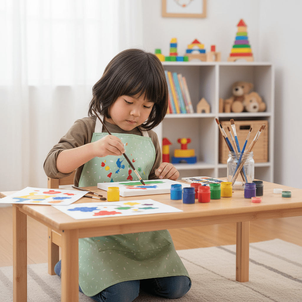 Vesele Dječje Kecelje s Točkicama | Vodootporne i Praktične – Dječja oprema – Univerzalna Siva – slika 3