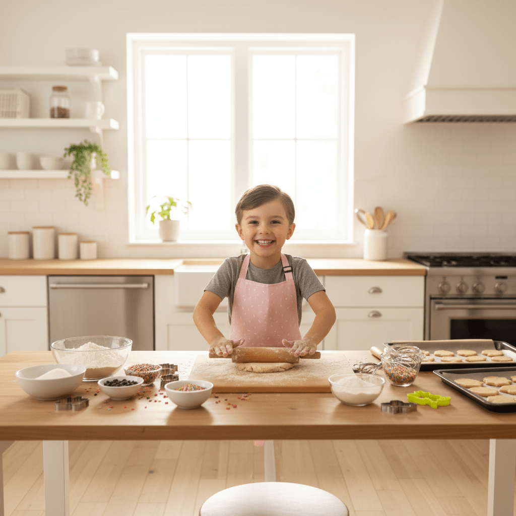 Vesele Dječje Kecelje s Točkicama | Vodootporne i Praktične – Dječja oprema – Univerzalna Siva – slika 2