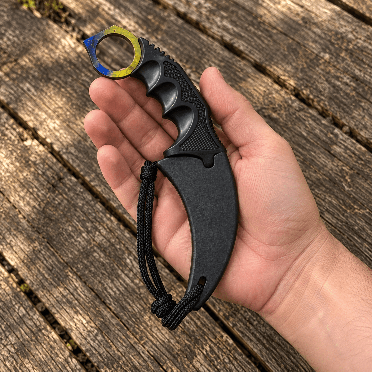 Višebojni karambit s crnom futrolom – Karambit noževi s futrolom – – slika 3