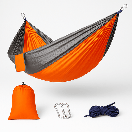 Viseća vrtna ležaljka 240 cm x 140 cm – – Narančasta – slika 1