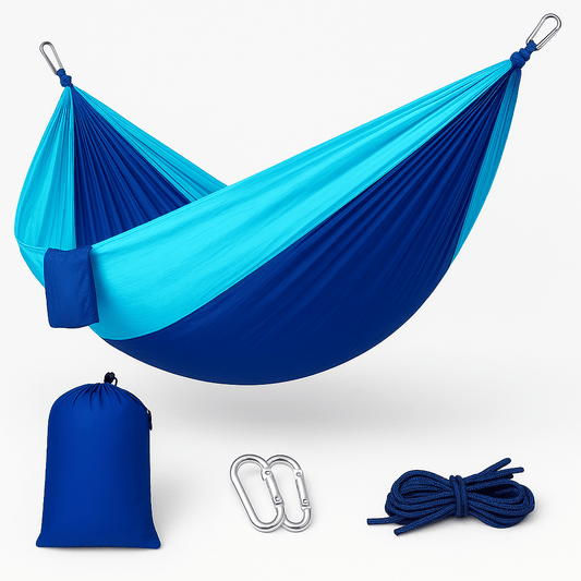 Viseća vrtna ležaljka 240 cm x 140 cm – – Plava – slika 2