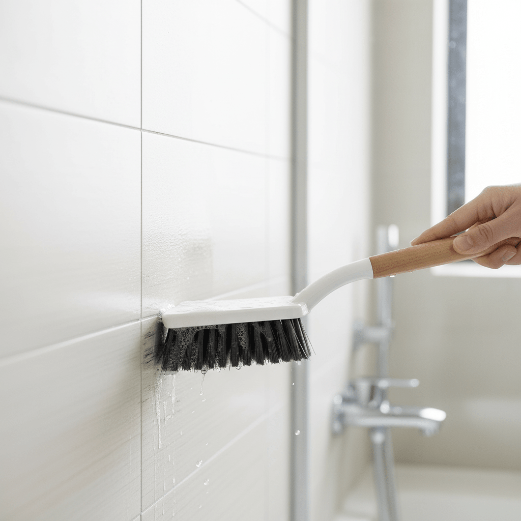 Višenamjenska Četka za Čišćenje s Ergonomskom Drvenom Drškom – Četke za čišćenje – Bijelo - Smeđa – slika 3