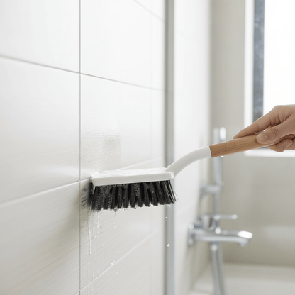 Višenamjenska Četka za Čišćenje s Ergonomskom Drvenom Drškom – Četke za čišćenje – Bijelo - Smeđa – slika 3