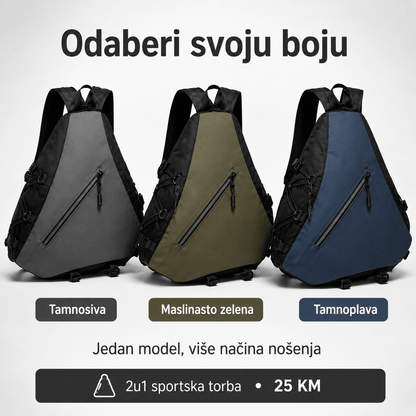 Višenamjenska sportska torba 2u1 – Torbe i ruksaci – Tamnosiva – slika 7