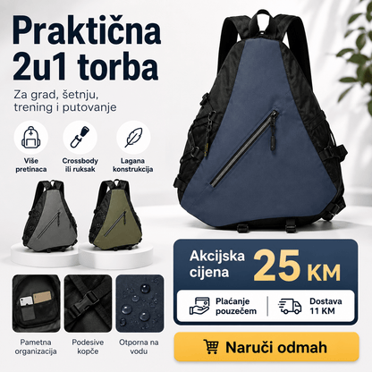 Višenamjenska sportska torba 2u1 – Torbe i ruksaci – Tamnosiva – slika 8