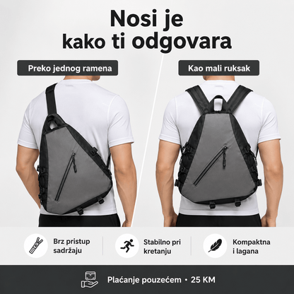 Višenamjenska sportska torba 2u1 – Torbe i ruksaci – Tamnosiva – slika 3