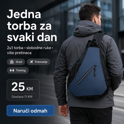 Višenamjenska sportska torba 2u1 – Torbe i ruksaci – Tamnosiva – slika 2