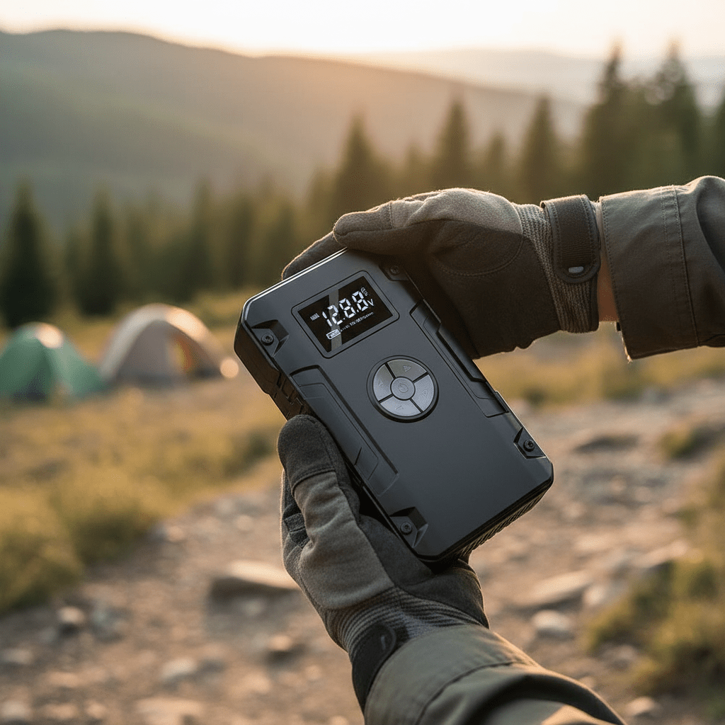 Višenamjenski Prijenosni Punjač i Kompresor 4 - u - 1 | Pametno Punjenje i Napuhavanje – Prijenosni Punjači i Kompresori – Crna – slika 17