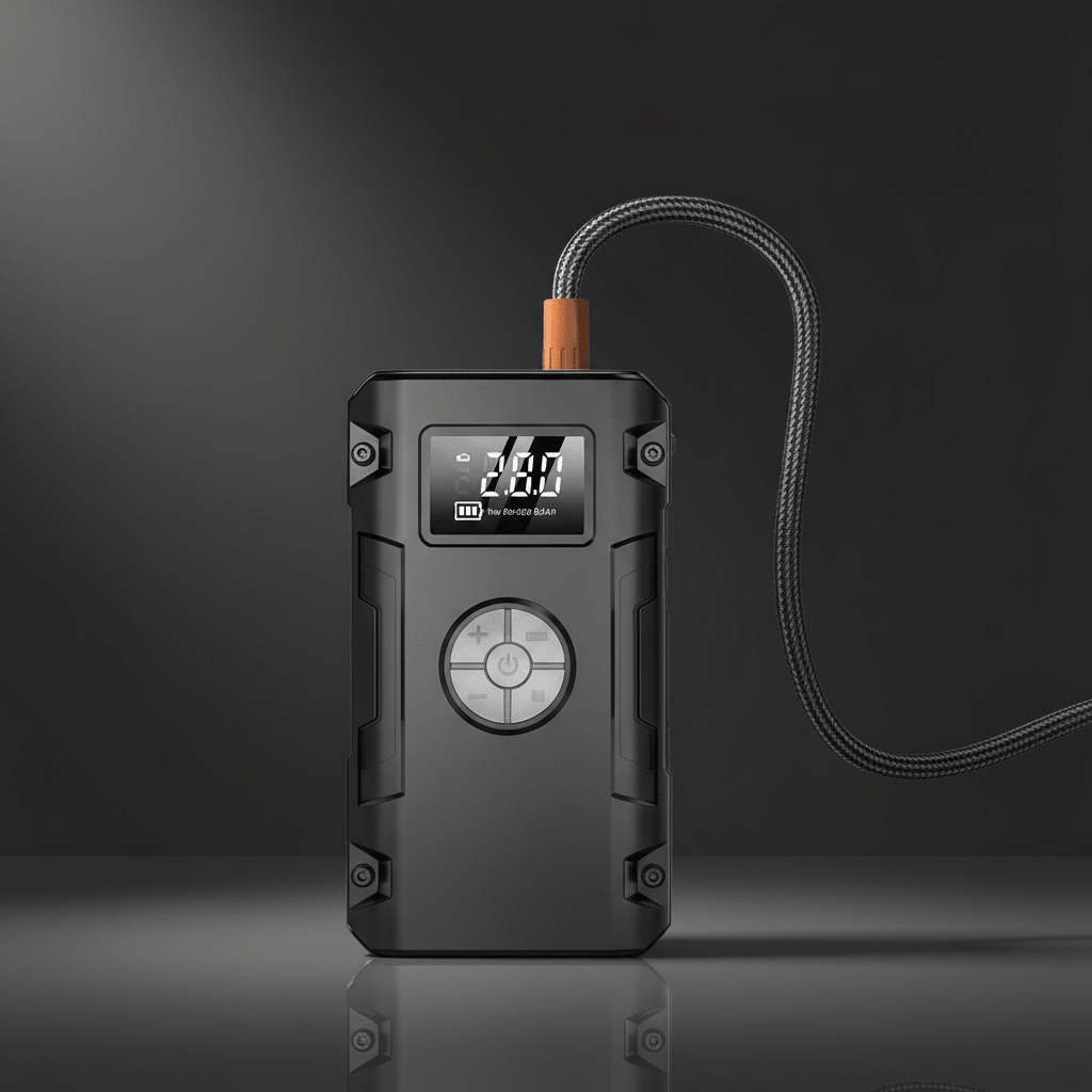 Višenamjenski Prijenosni Punjač i Kompresor 4 - u - 1 | Pametno Punjenje i Napuhavanje – Prijenosni Punjači i Kompresori – Crna – slika 19