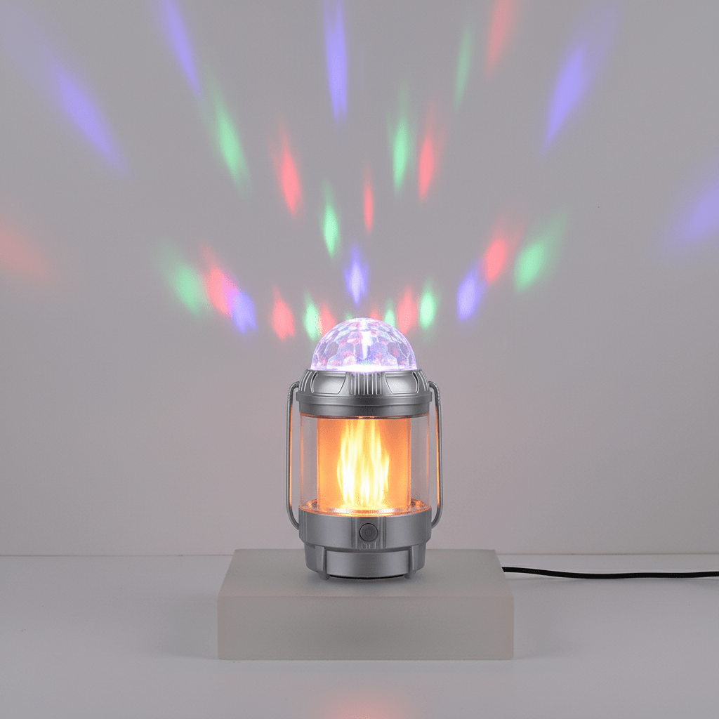 Višenamjerna LED Lampa s Efektom Plamena – Rasvjeta i Lampe – Srebrna Univerzalna – slika 2