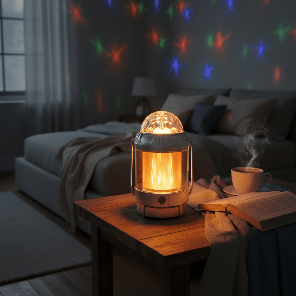Višenamjerna LED Lampa s Efektom Plamena – Rasvjeta i Lampe – Srebrna Univerzalna – slika 4