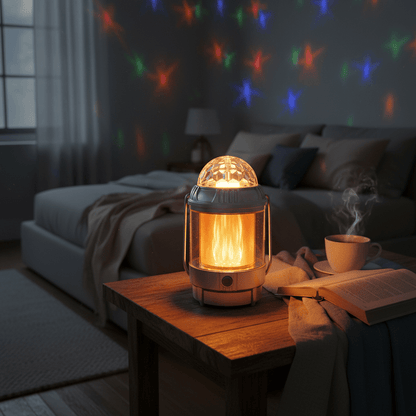 Višenamjerna LED Lampa s Efektom Plamena – Rasvjeta i Lampe – Srebrna Univerzalna – slika 4