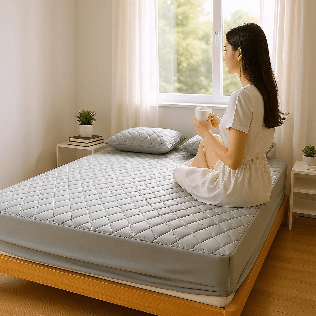 Vodonepropusni Set Navlaka + 2 Jastučnice - Vodonepropusni Set Navlaka + 2 Jastučnice – – Siva 180x200 cm – slika 10