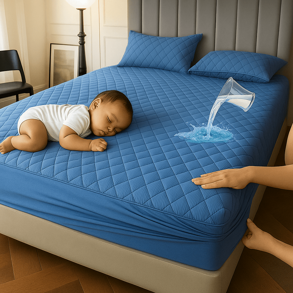 Vodonepropusni Set Navlaka + 2 Jastučnice - Vodonepropusni Set Navlaka + 2 Jastučnice – – Siva 180x200 cm – slika 17