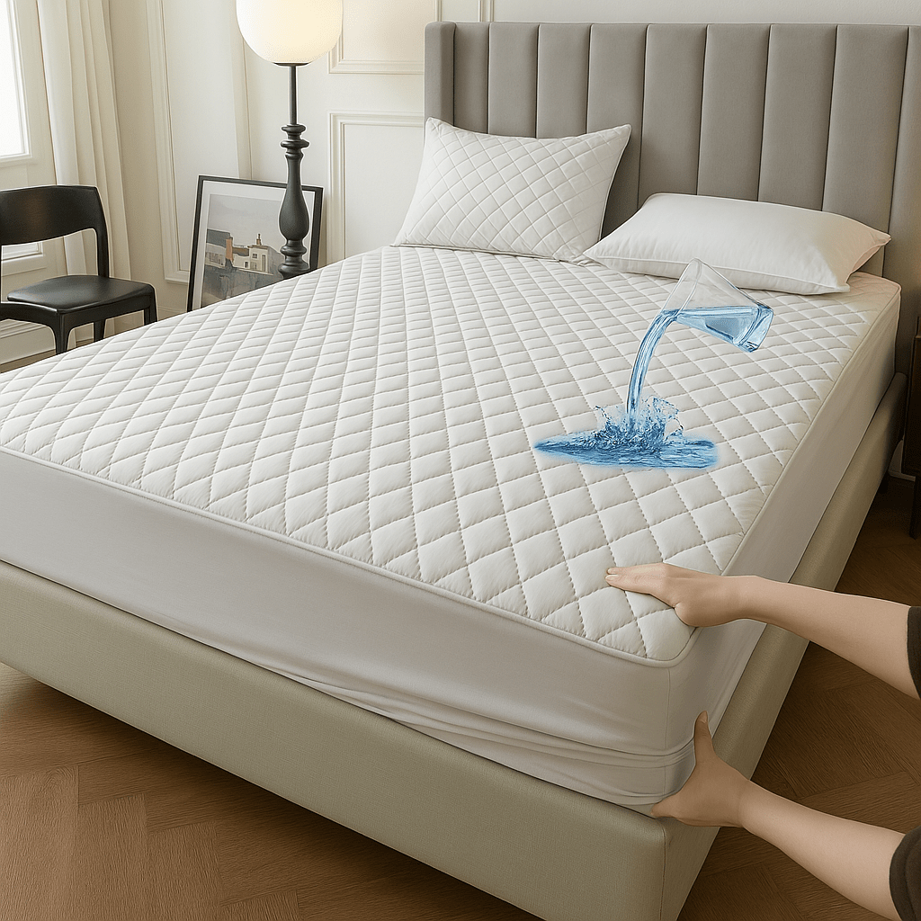 Vodonepropusni Set Navlaka + 2 Jastučnice - Vodonepropusni Set Navlaka + 2 Jastučnice – – Bijela 180x200 cm – slika 3
