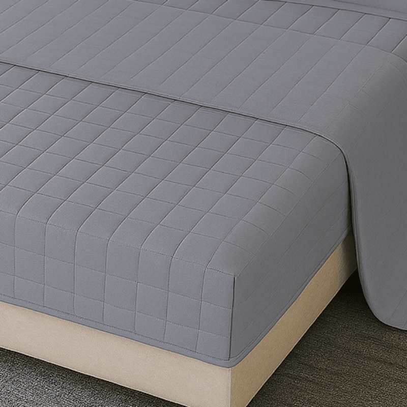 Vodonepropusni Set Plahta za Madrac, Jastučnice + Step Deka – – Siva 160x200cm – slika 4