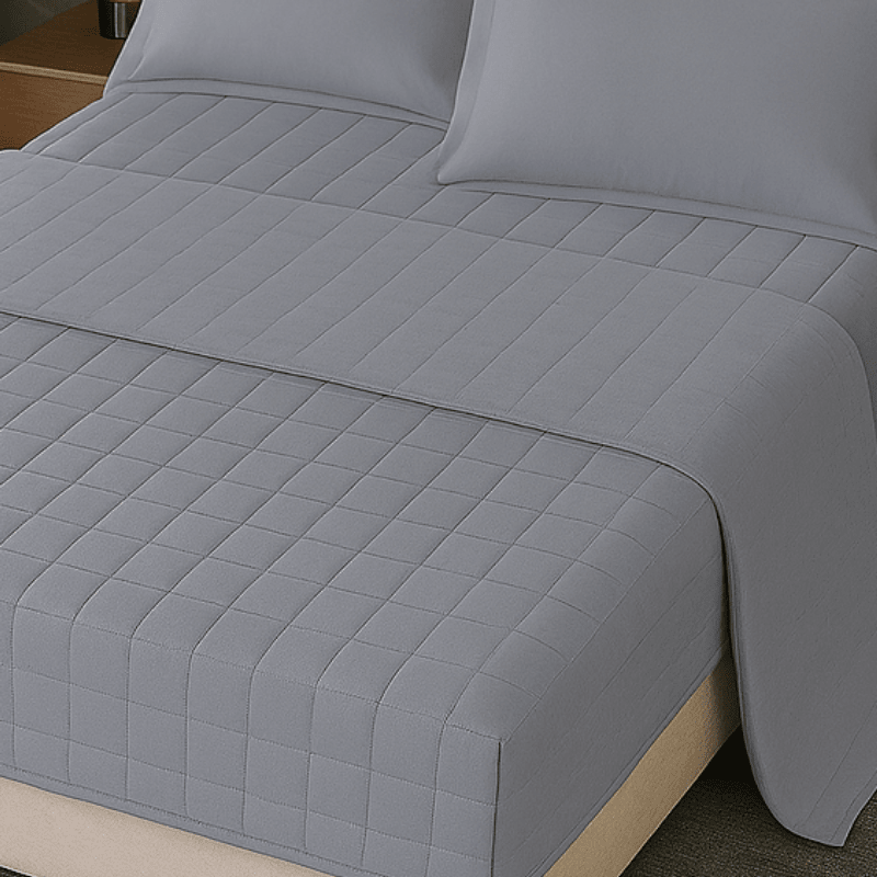 Vodonepropusni Set Plahta za Madrac, Jastučnice + Step Deka – – Siva 160x200cm – slika 2