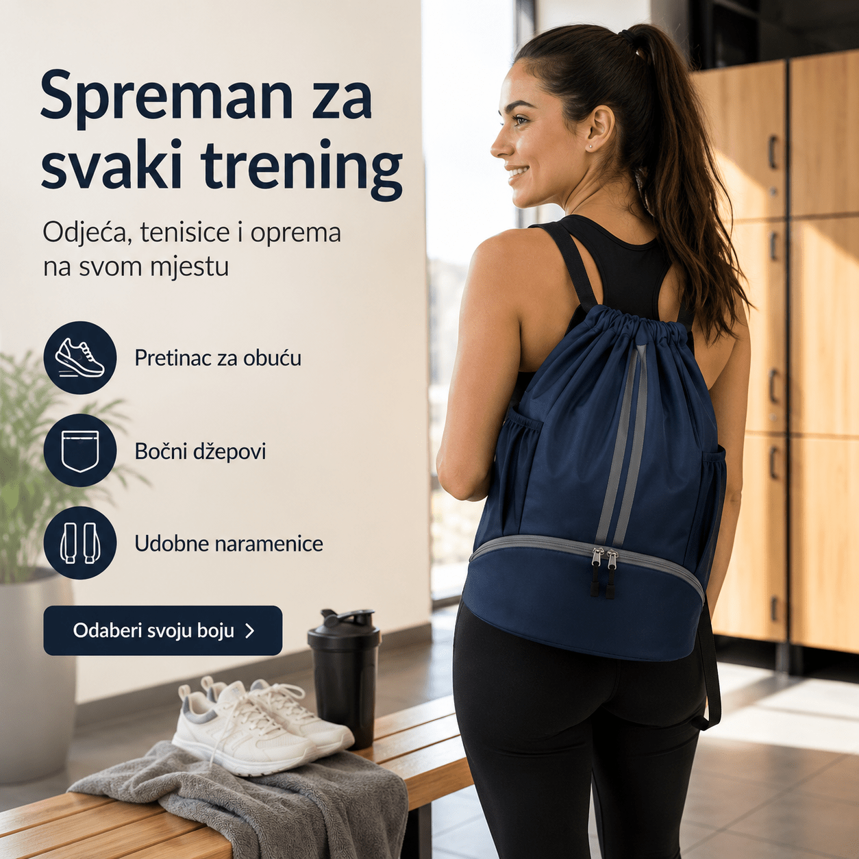 Vodootporni Sportski Ruksak – – Plava – slika 4