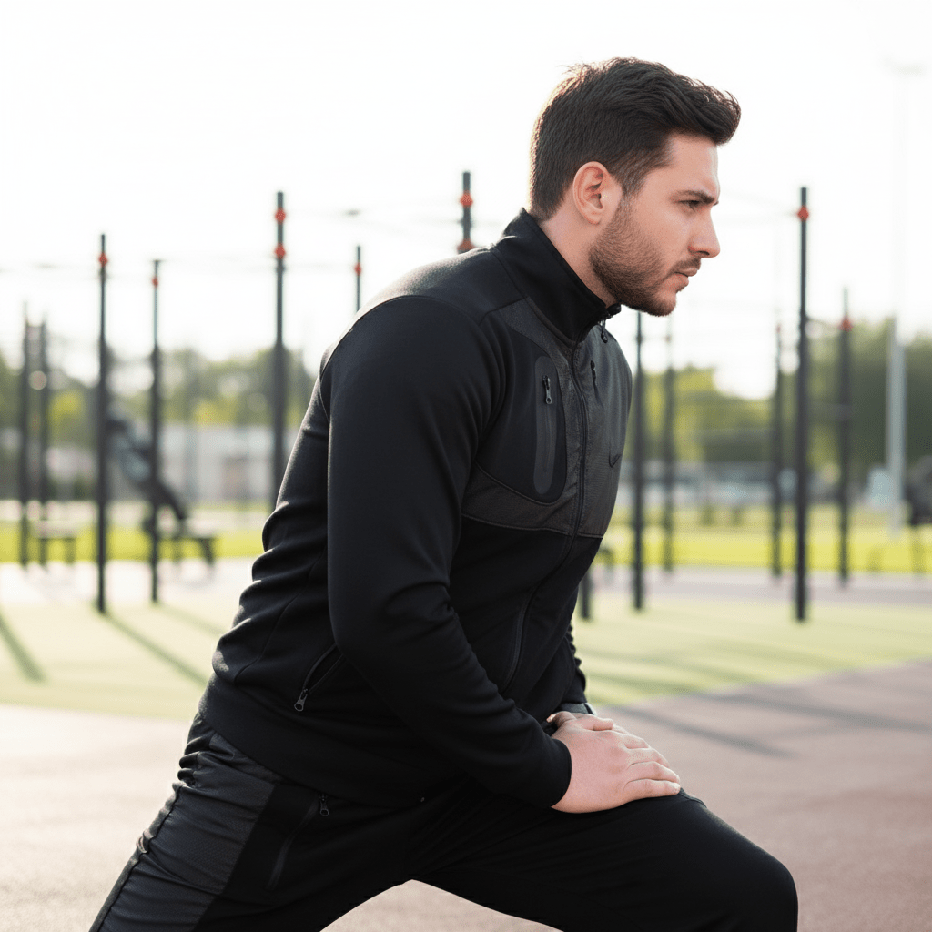 Vrhunska Muška Crna Trenirka s Detaljima – Muške trenirke – M Crna – slika 4