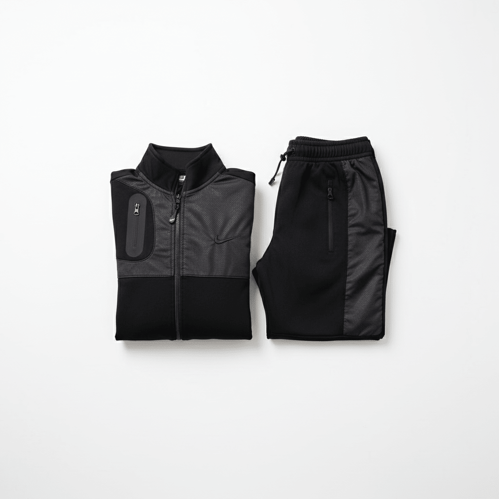 Vrhunska Muška Crna Trenirka s Detaljima – Muške trenirke – M Crna – slika 3