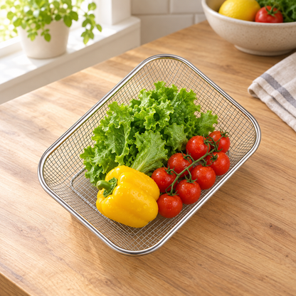 Pravougaona žičana korpa 22 cm – lifestyle
