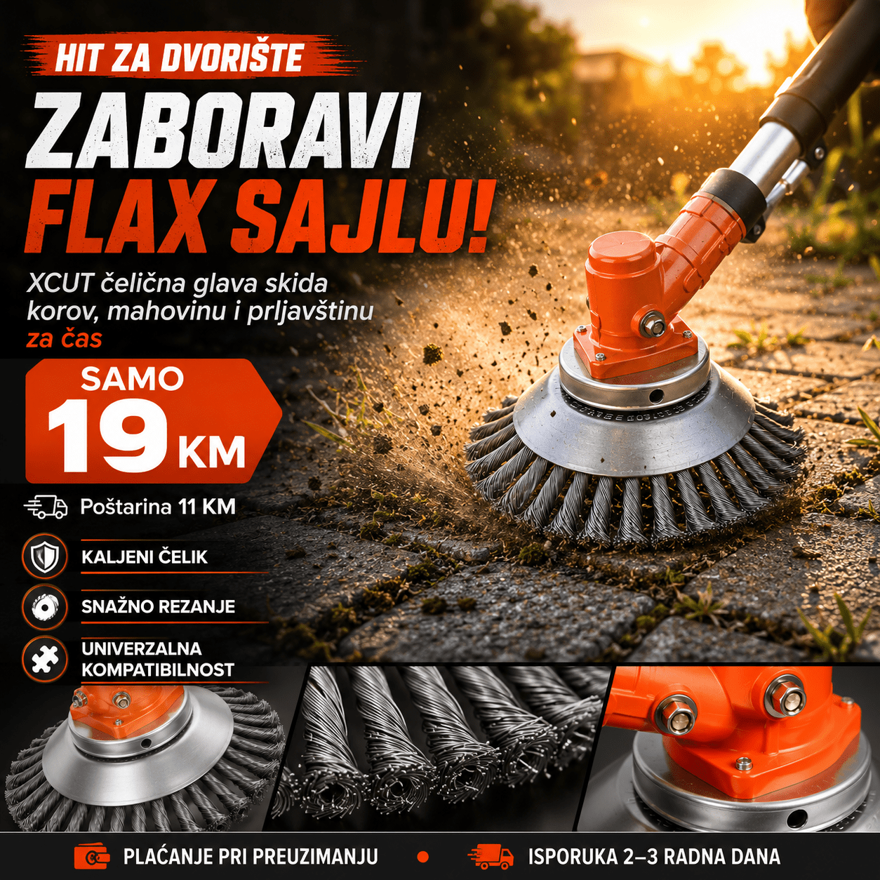 XCUT Čelična Glava za Trimer – – – slika 2