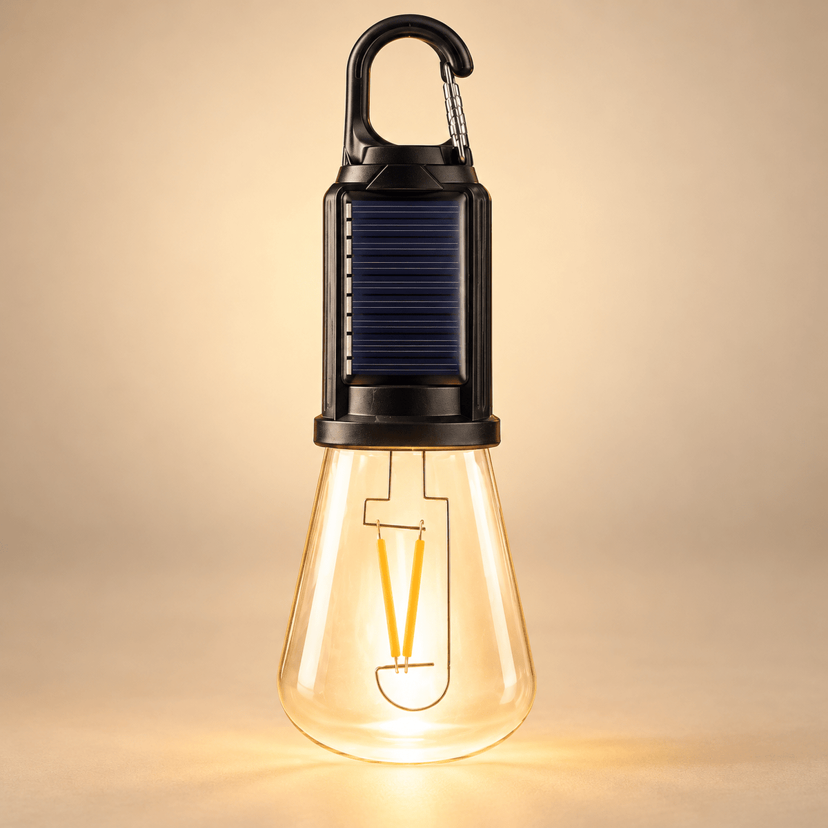 YX-B02 solarna kamp lampa s toplim svjetlom i kukom – Solarne kamp lampe YX-B02 – – slika 1
