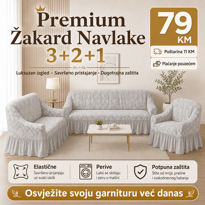 Žakard Navlake Za Trosjed, Dvosjed i Fotelju – – – slika 2